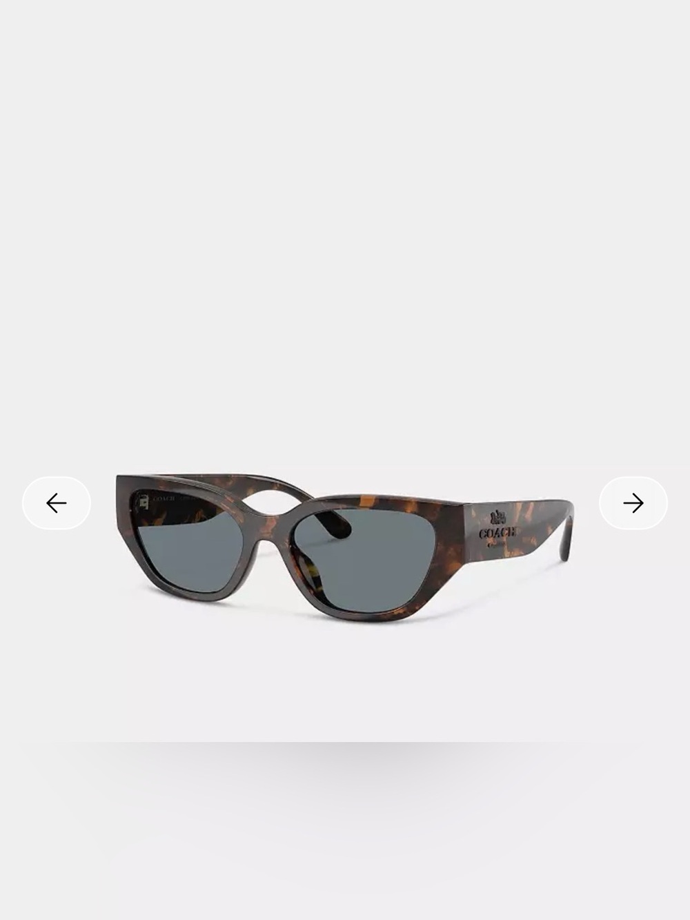 Coach HC8415U / style CW421 Geometric Cat Eye Sunglasses in Dark Tortoise.